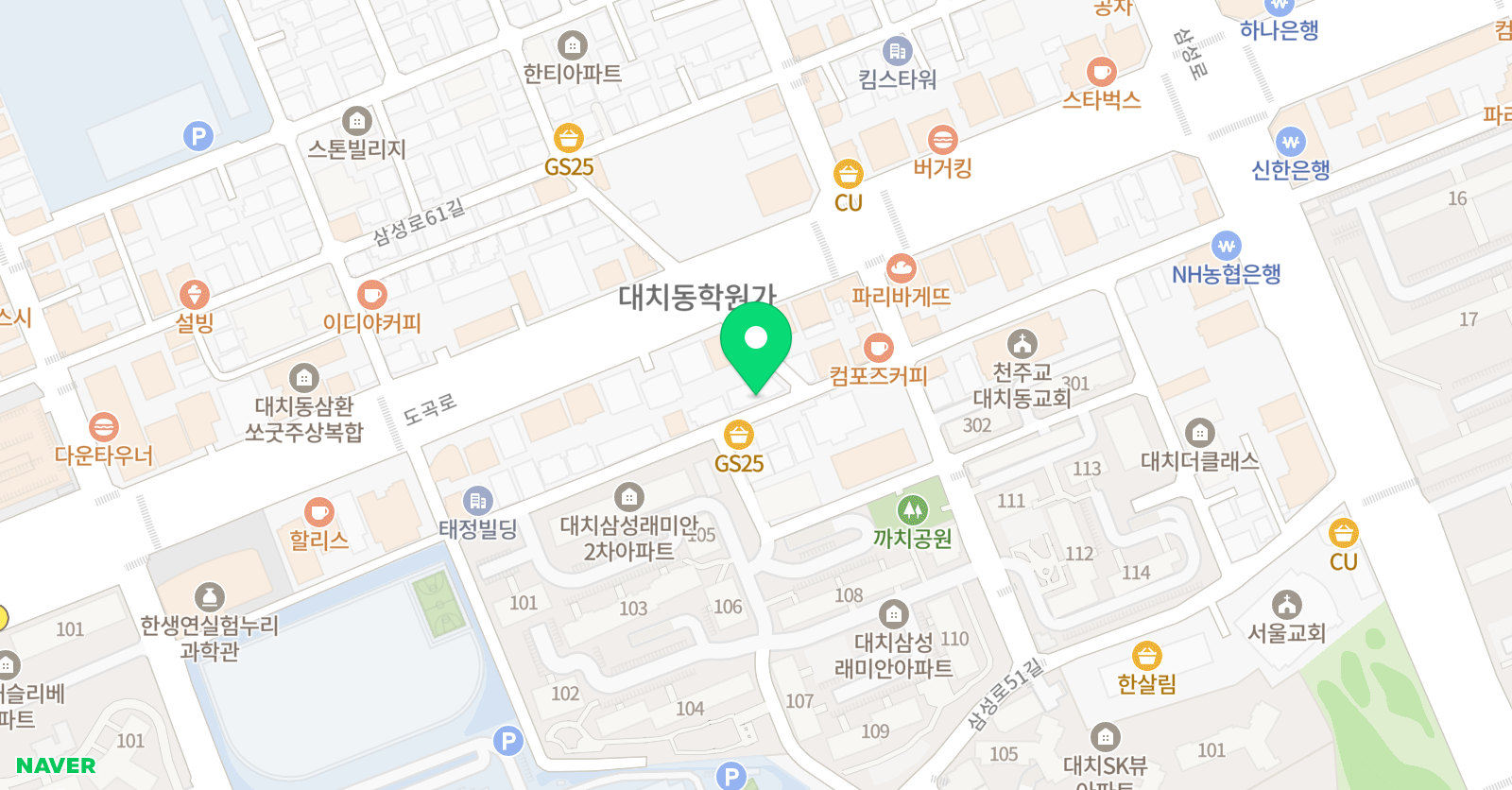 특자단 대치 브릴리언트 관 위치