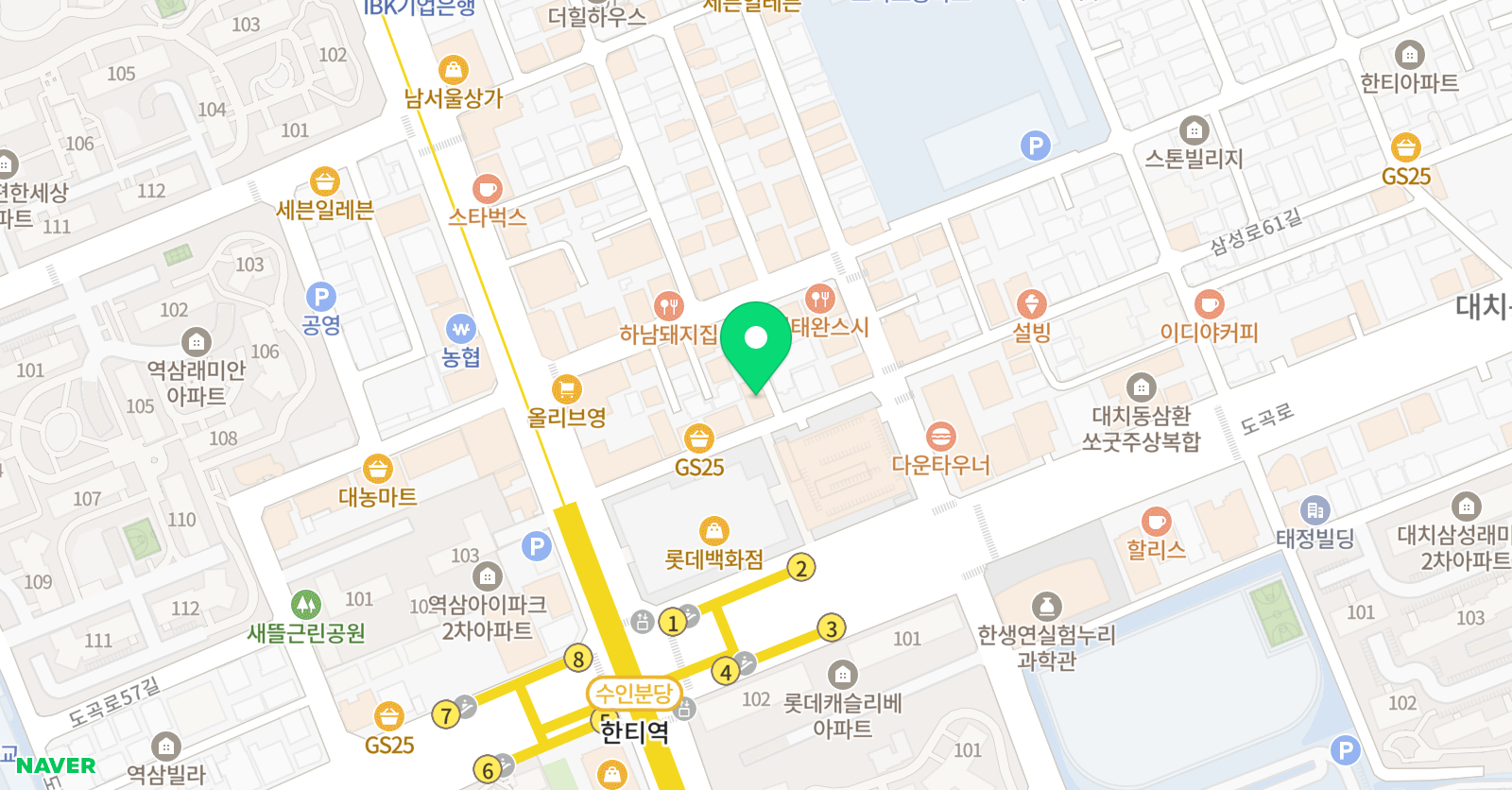 금비 수학학원 위치