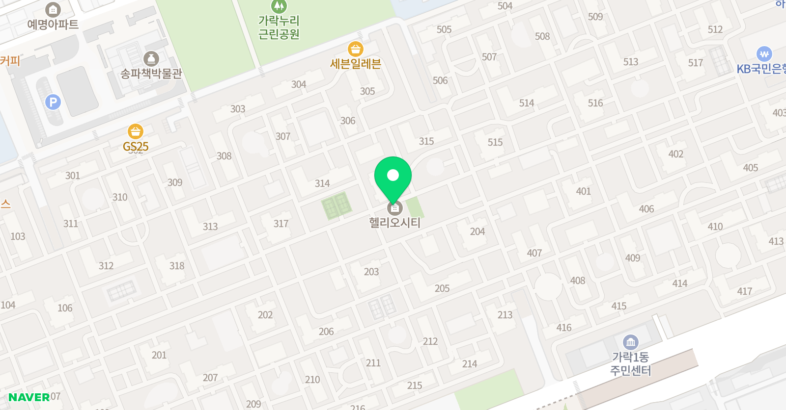 마이발레스튜디오 헬리오시티점 위치