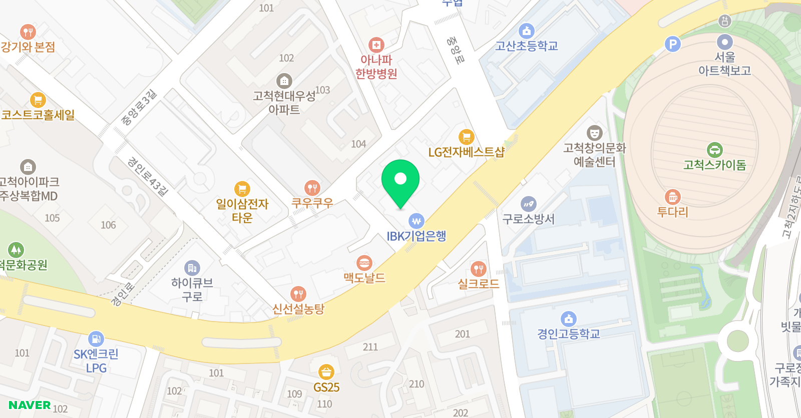 정상 어학원 목동2분원 위치