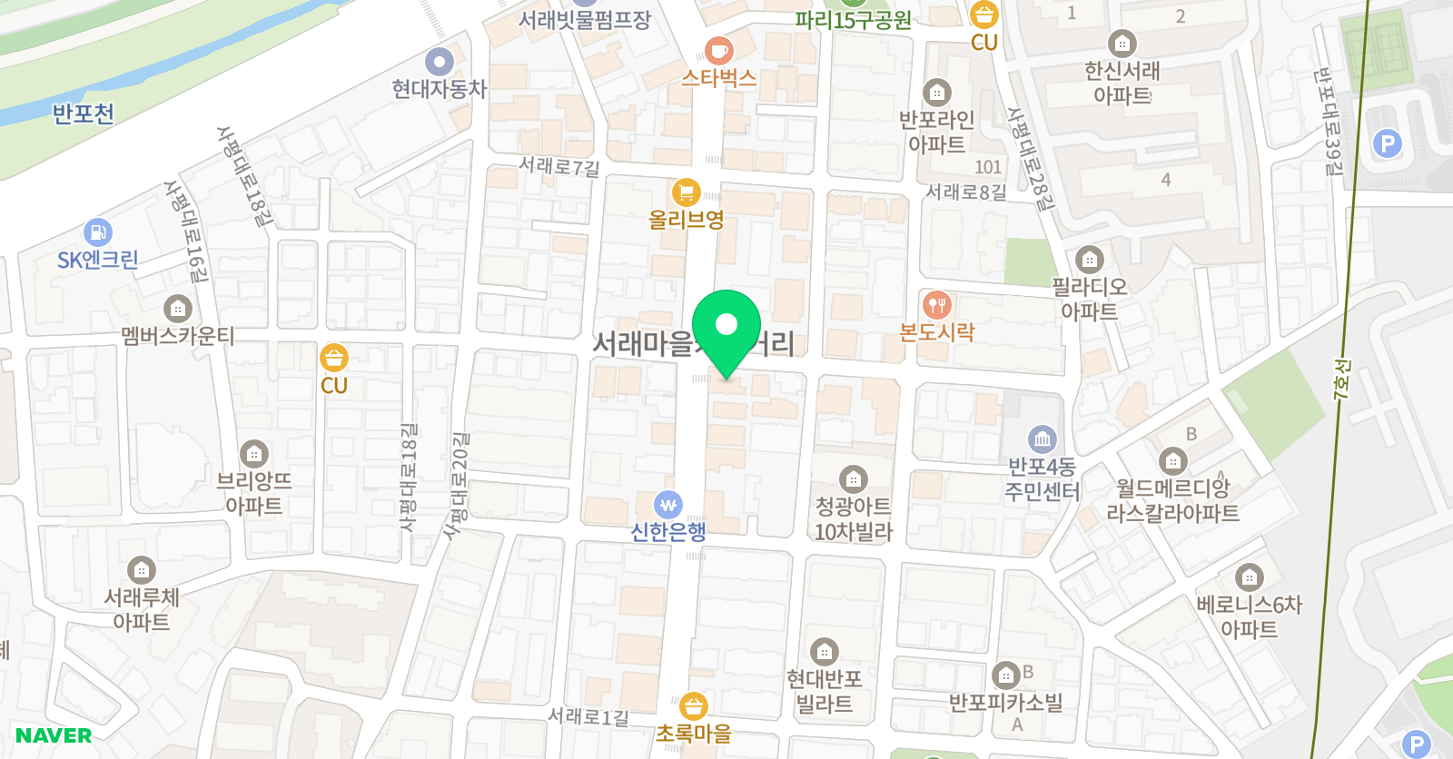 쥬트 서래마을 아뜰리에 위치