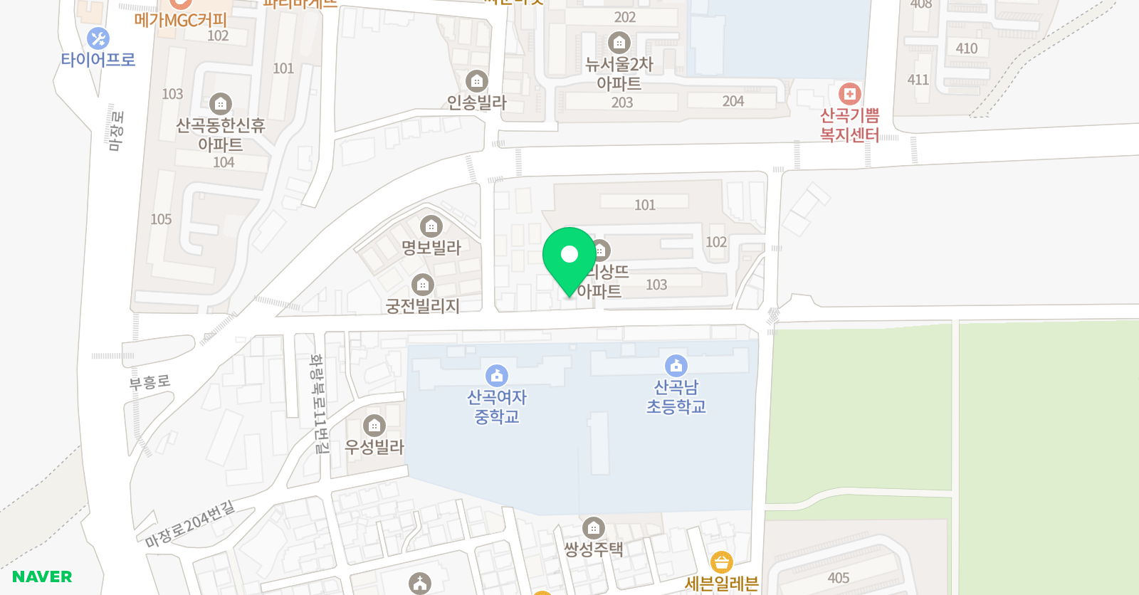 미래엔 영어수학 산곡교실 위치