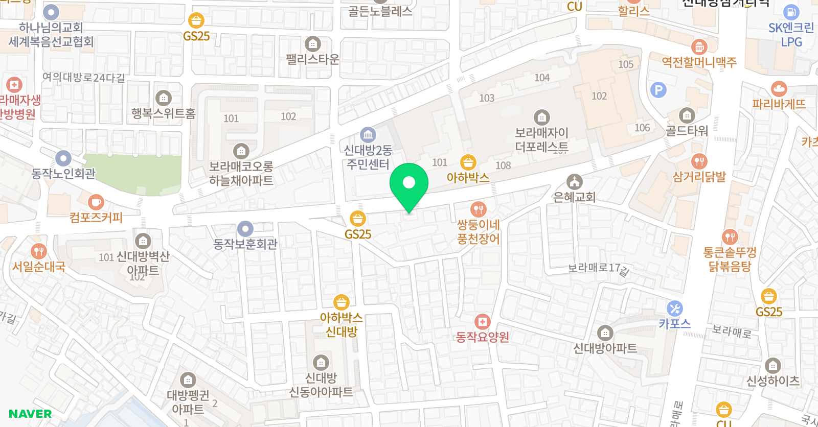 국가대표퍼스트 태권도&점핑아이 위치