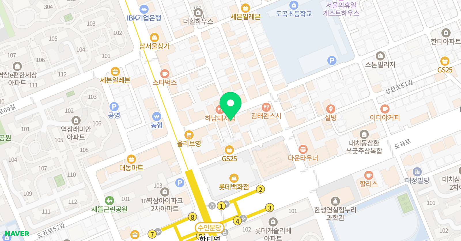 이노블스 영어학원 강남점 위치