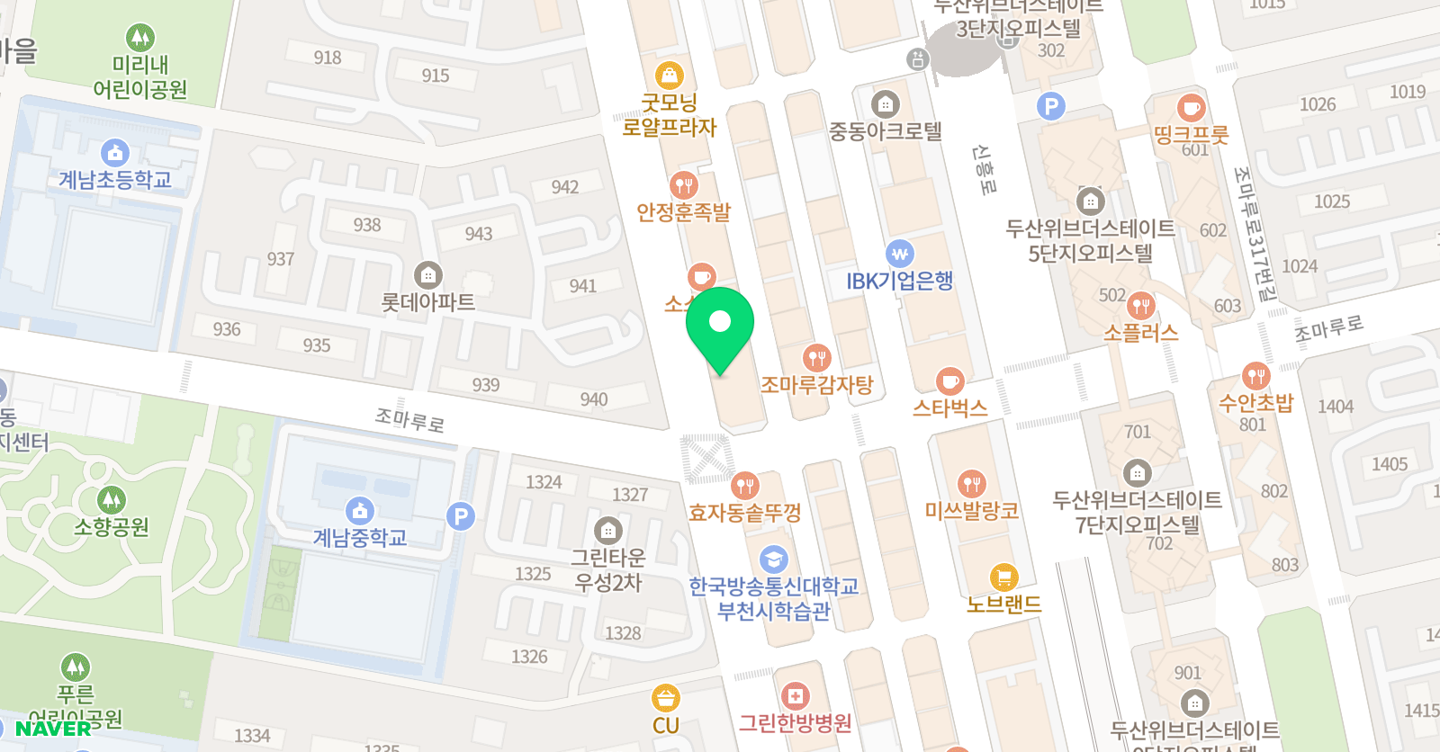 에이프릴 어학원 부천중동캠퍼스 위치
