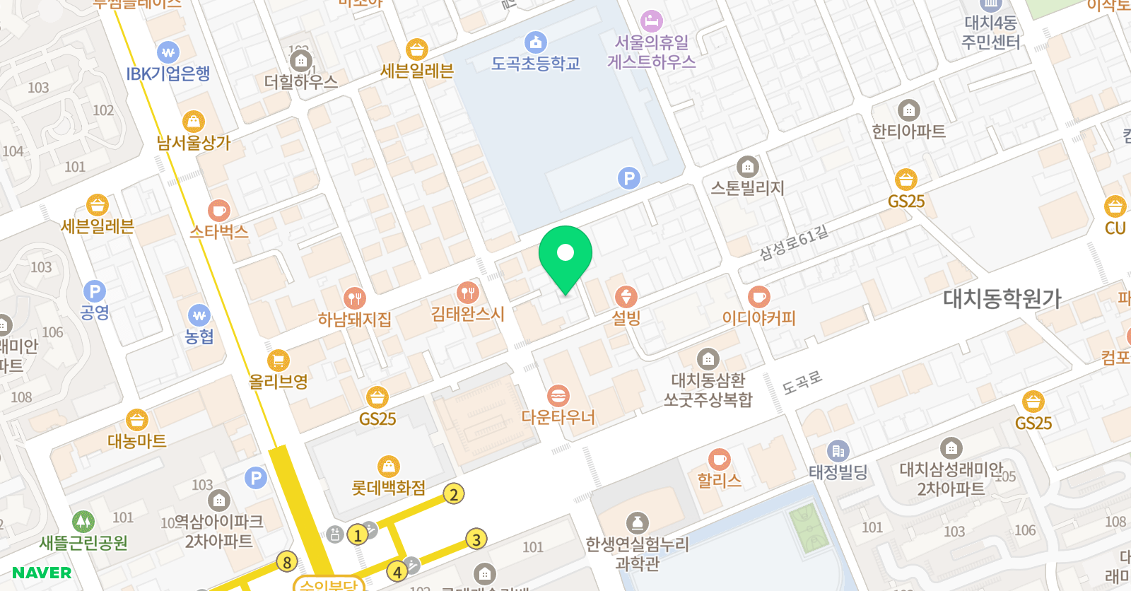 챔피언 수학학원 위치