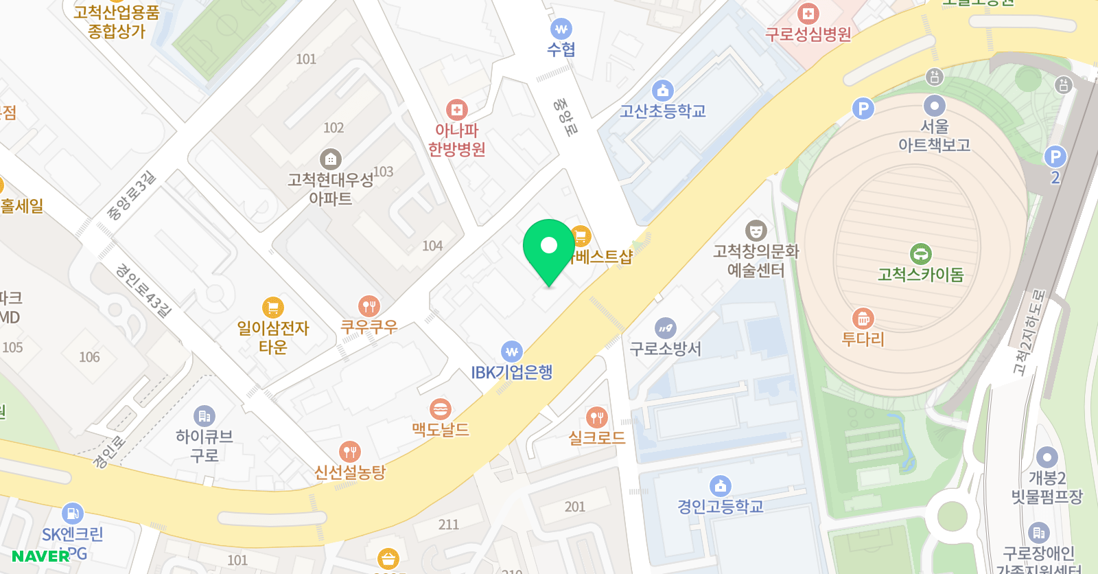 씨와이에듀 수학학원 위치