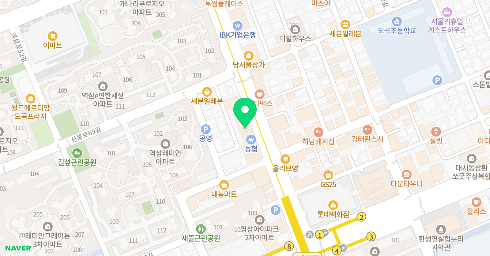 강의하는아이들 대치본원 직영점 위치