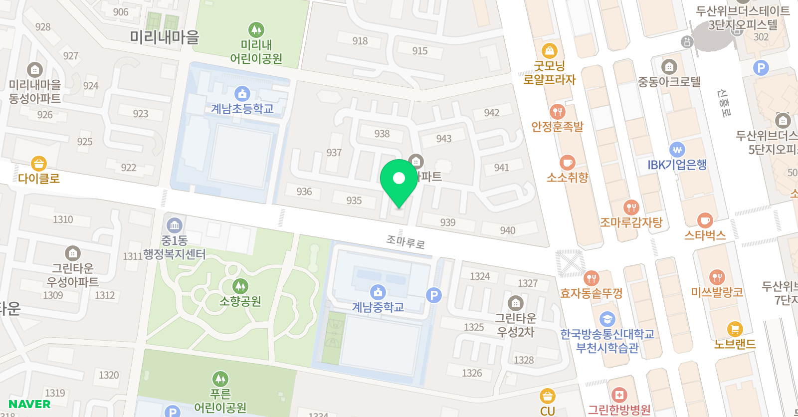 한우리 독서토론논술 부천원미미리내독서교실 위치