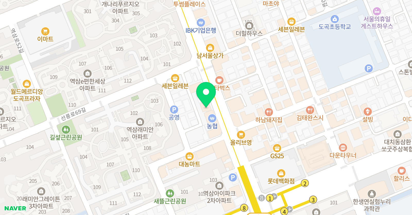 에디센 어학원 대치 위치