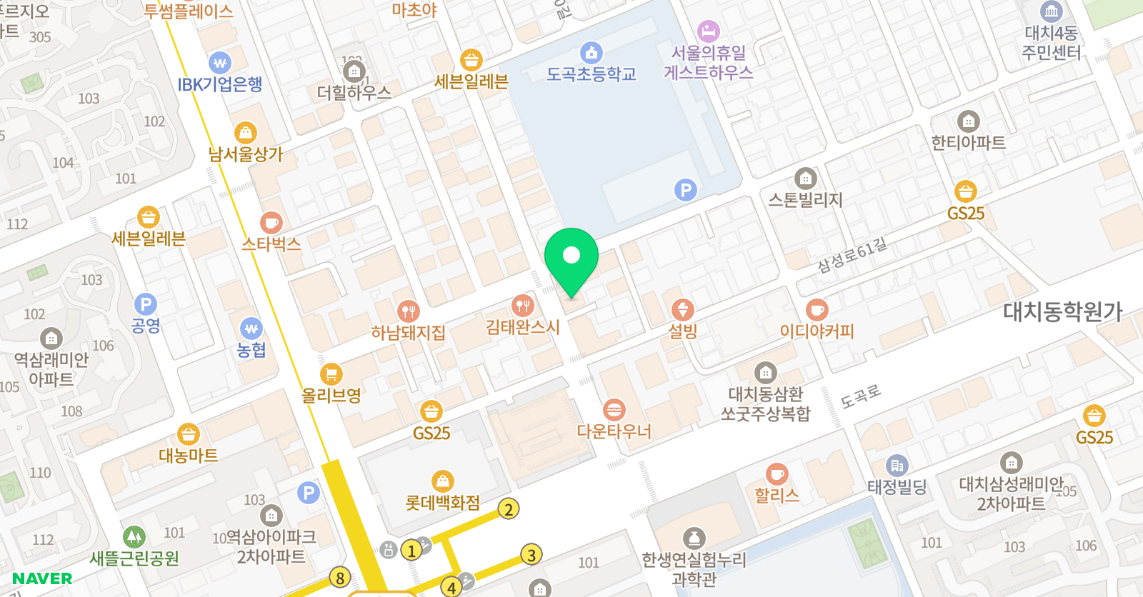꿈짜 수학학원 위치