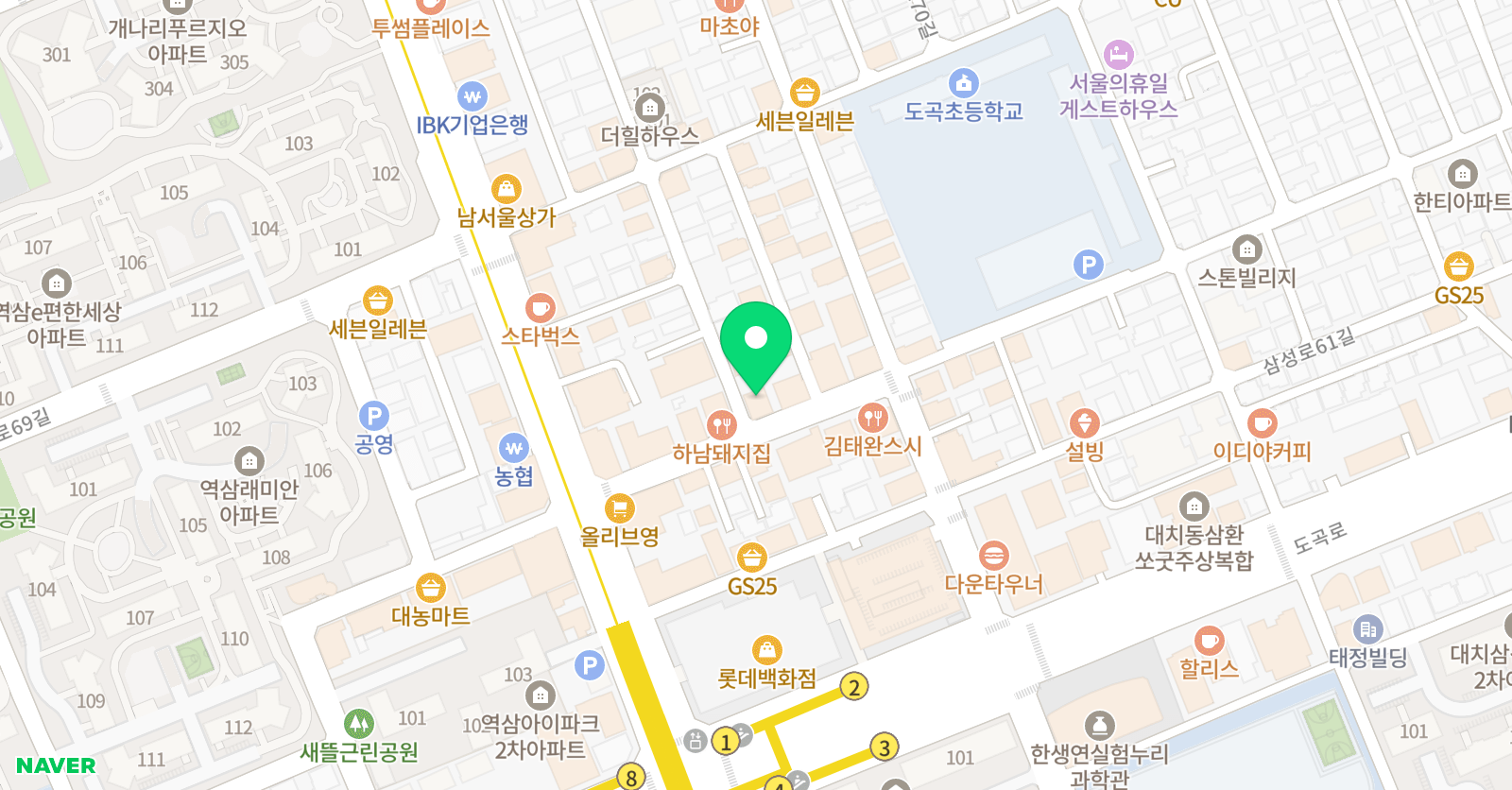 뷰티풀마인드 수학학원 위치