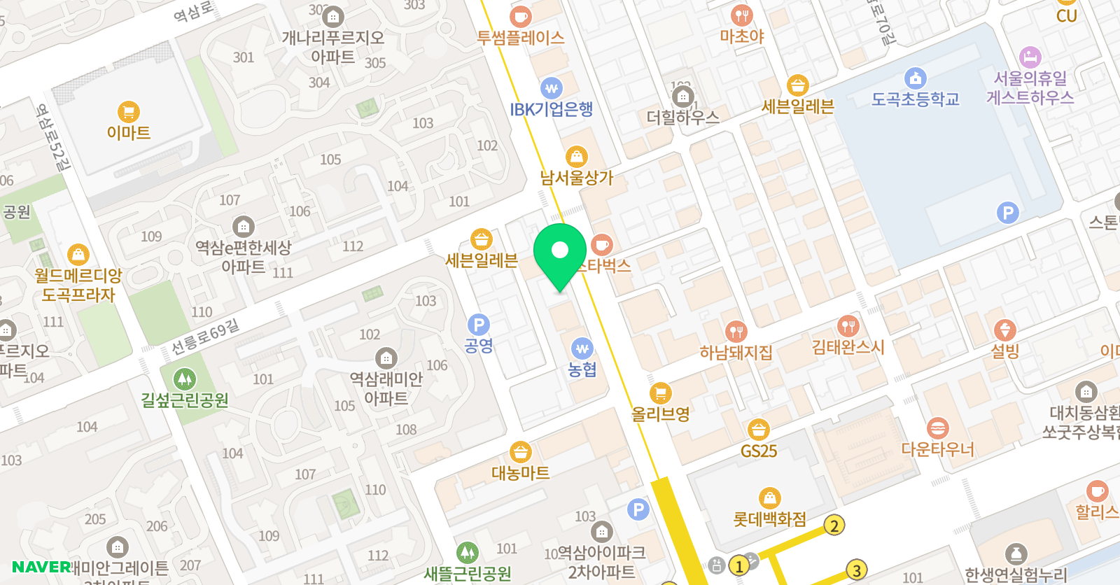 VTA 대치역삼수련관 위치