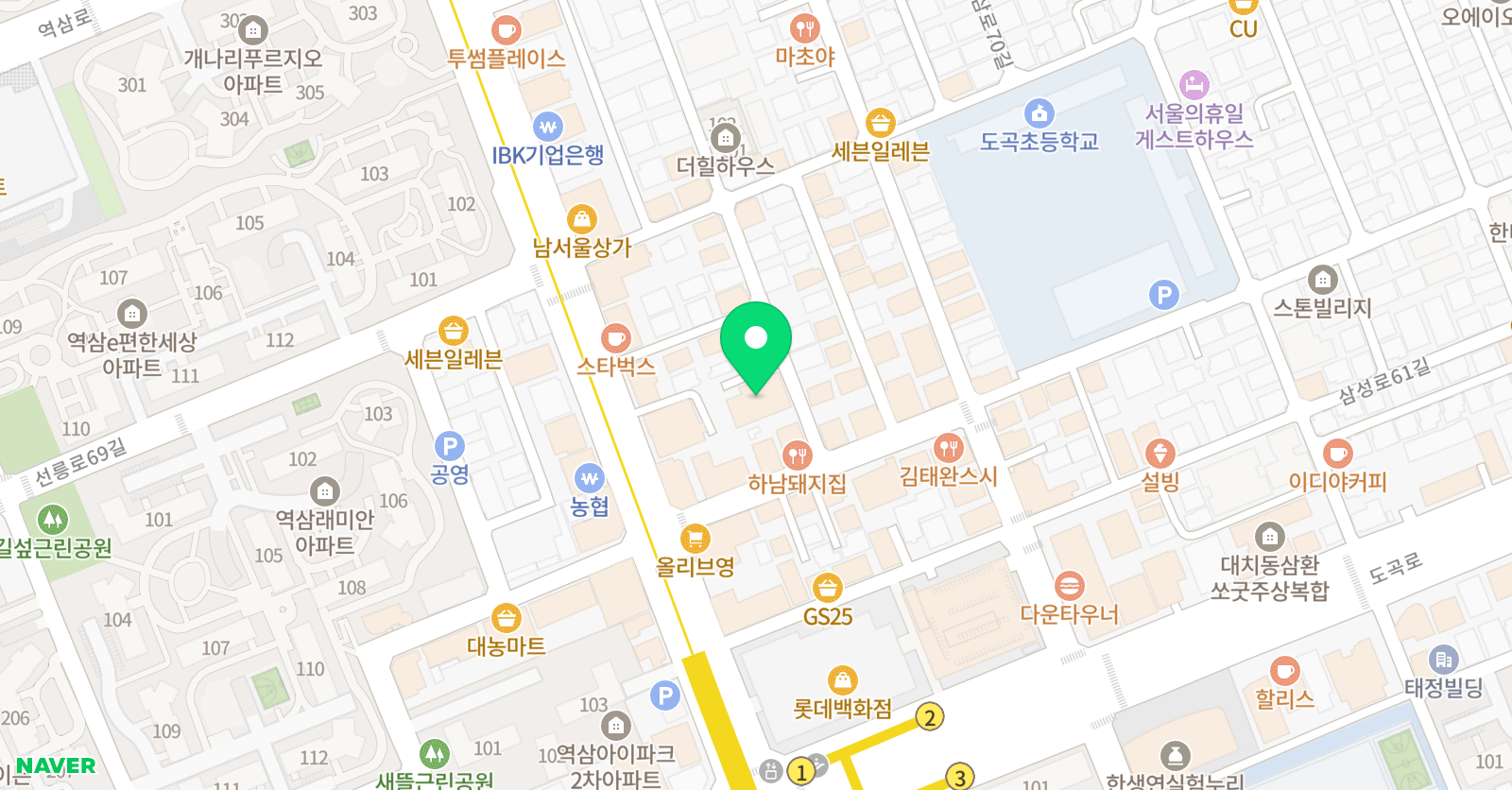 권도형 수학전문학원 위치