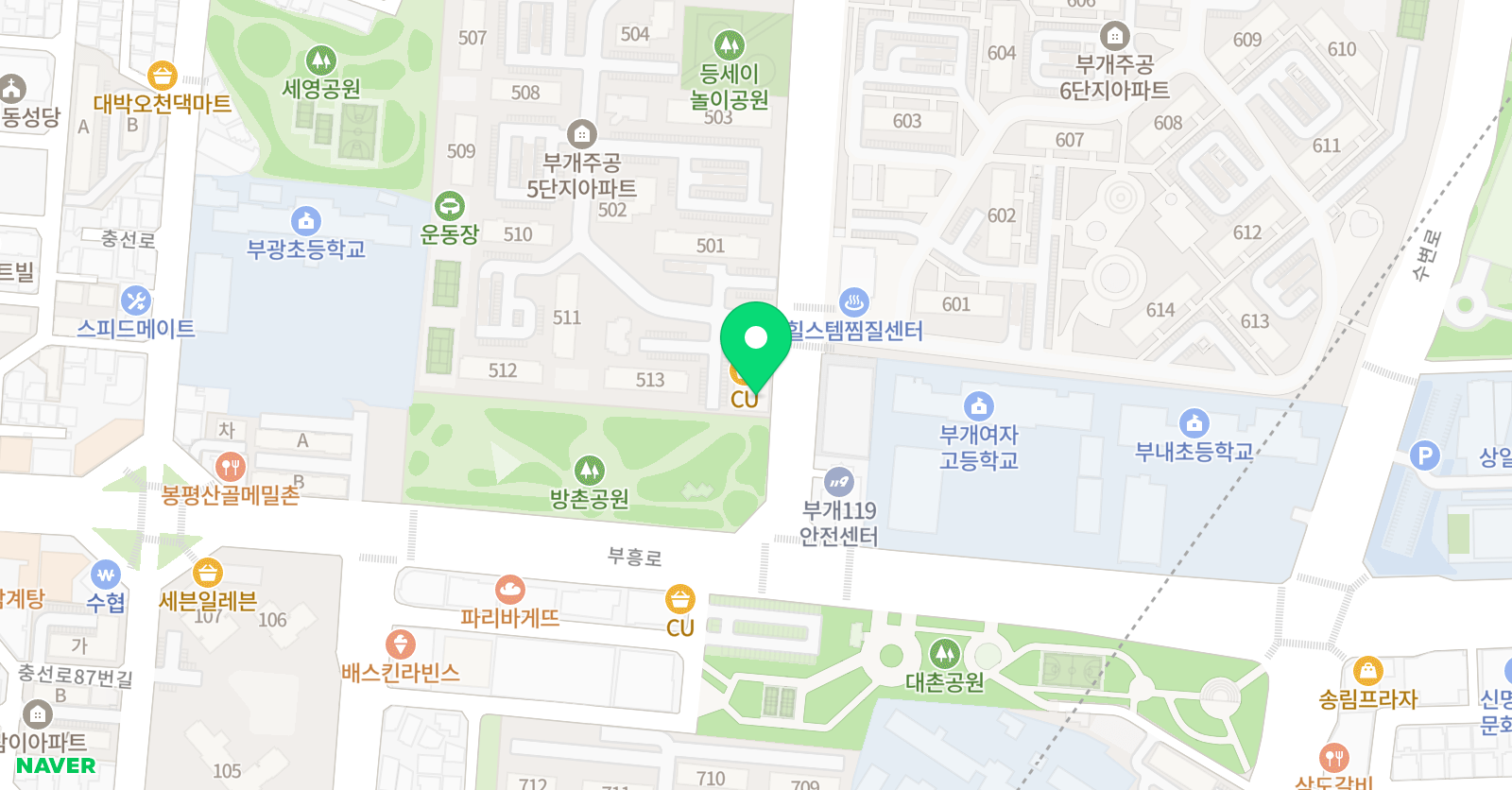 삼성영어 부개5단지교실 위치