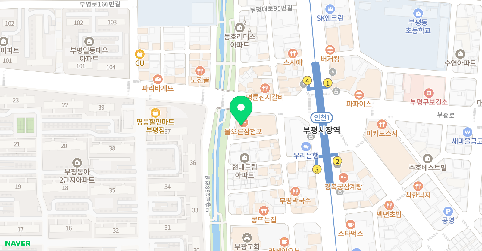 청담 어학원 인천부평브랜치 위치
