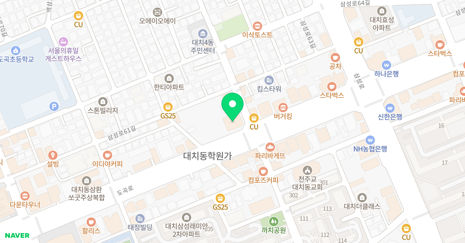 두각학원 위치