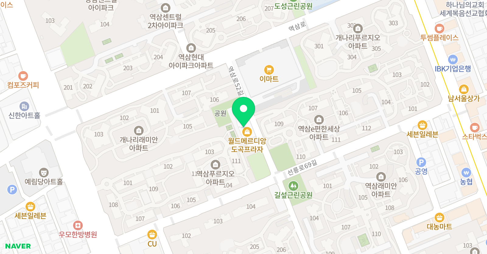 아이큐브 학원 위치
