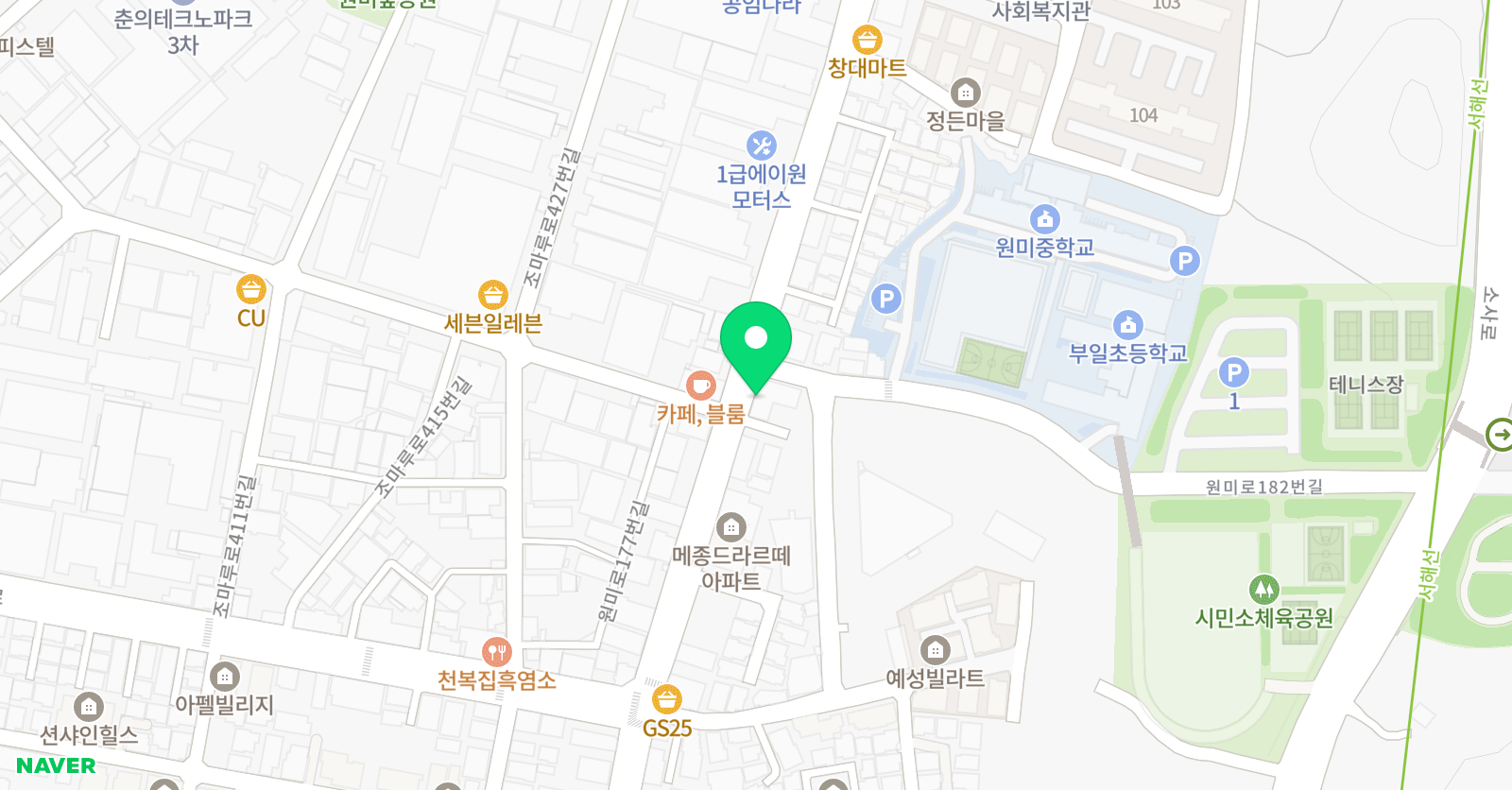 높은산 미술학원 위치