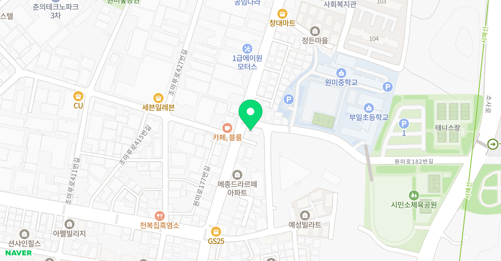 숙명필 음악학원 위치