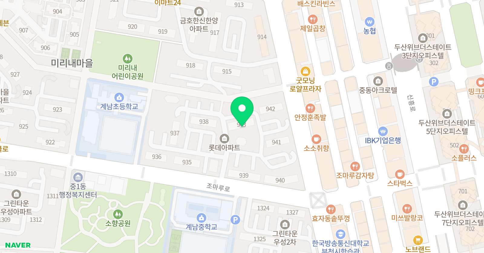 빨간펜 수학의달인 중동미리내점 위치