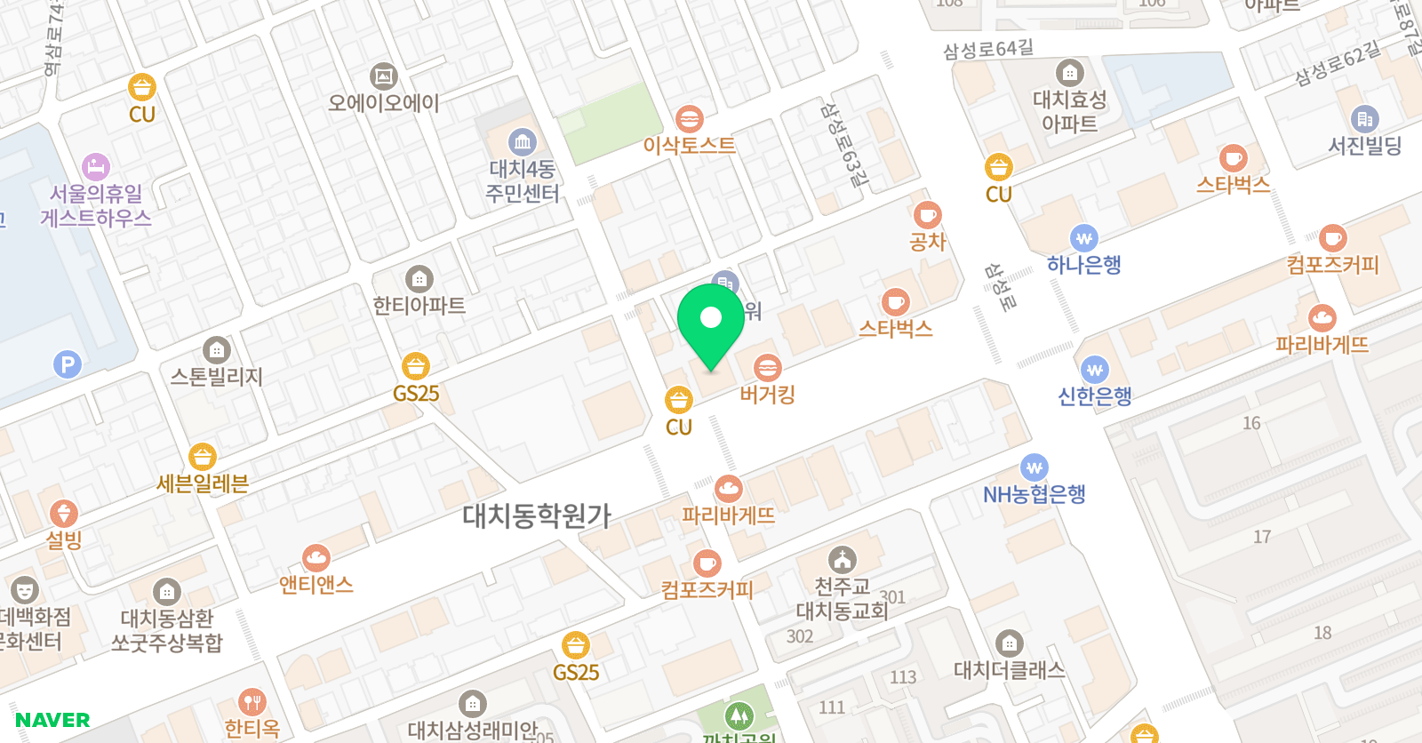 티엠에듀학원  위치