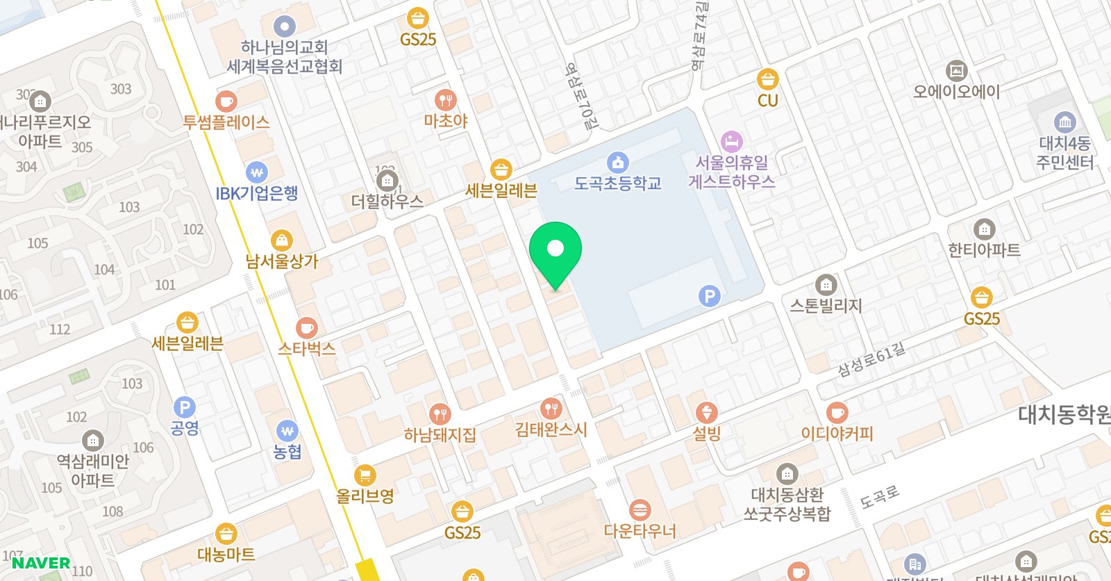 더에스학원 위치