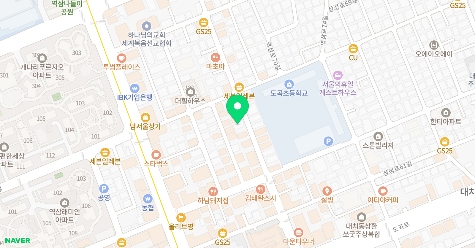 트윈클 어학원 대치본원신관 위치