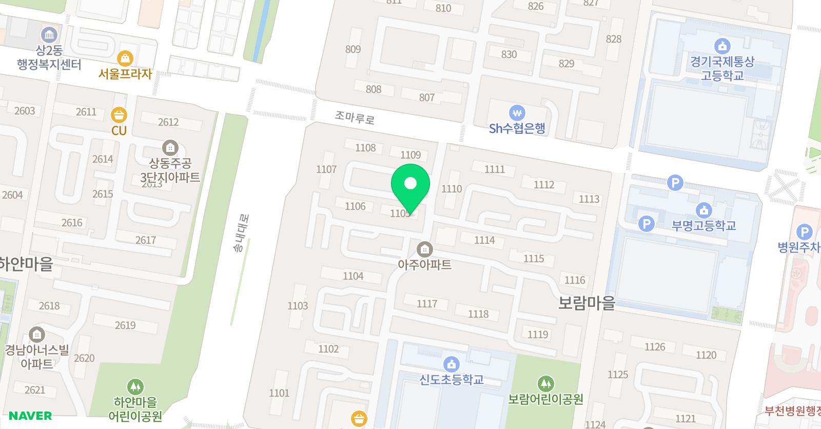 아소비 부천중동보람마을점 위치