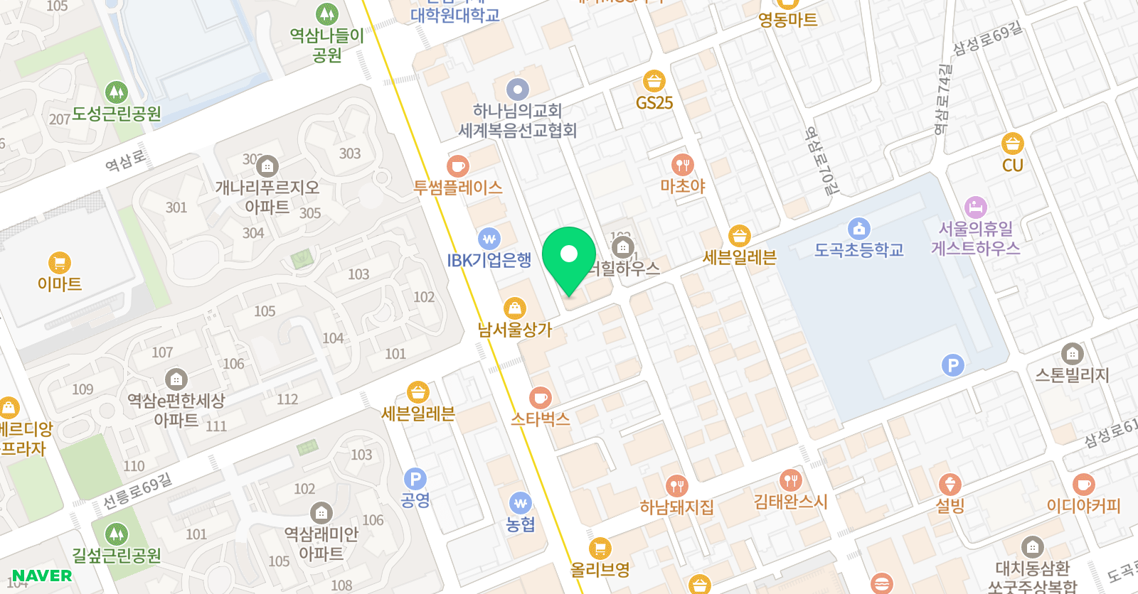 마두식순수 학원 위치