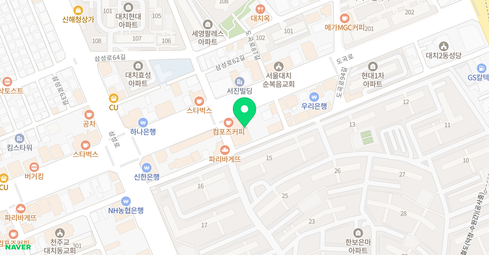 대치스터디벙커 위치