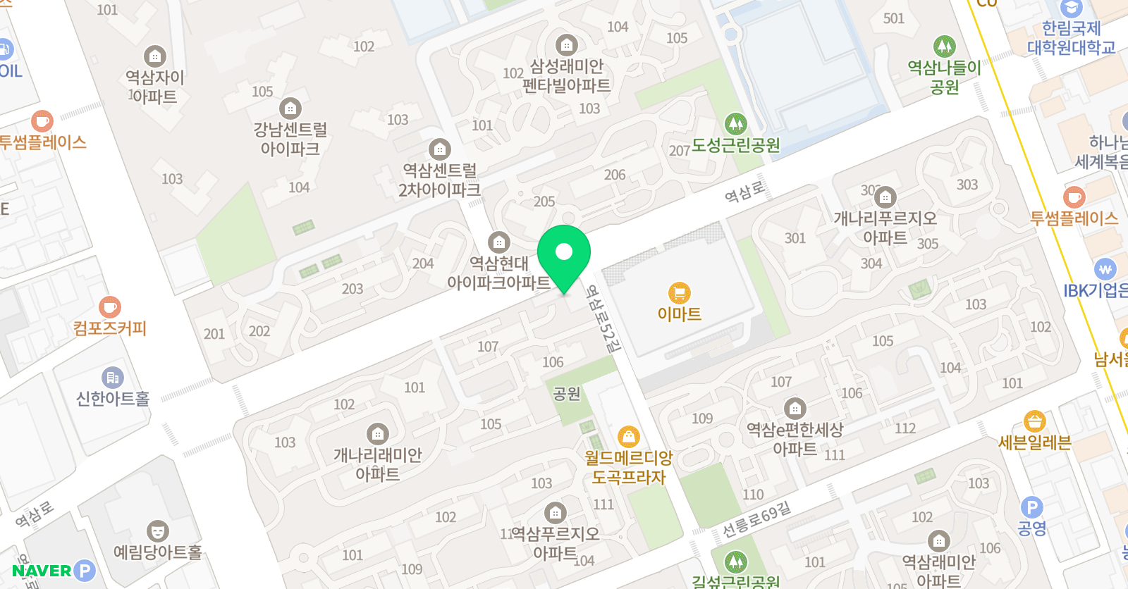 와이피아노스튜디오 위치