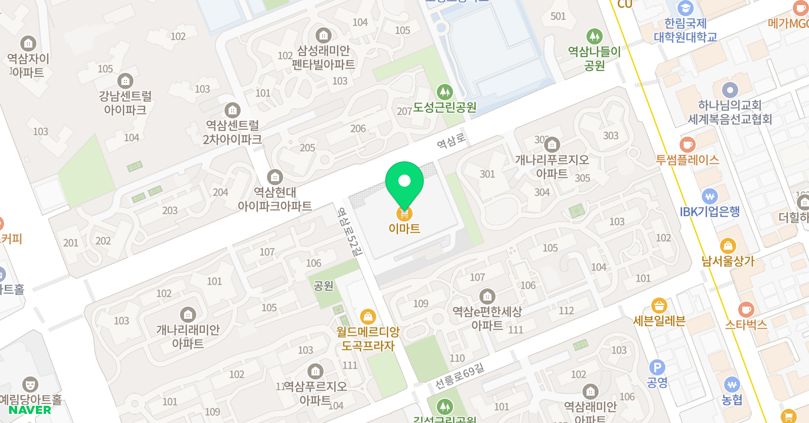 에비뉴엠 뮤지컬학원 위치