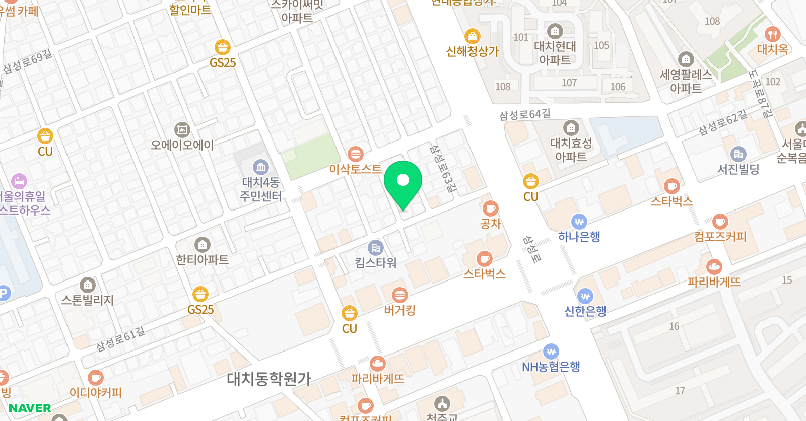 생각과표현 국어학원 위치