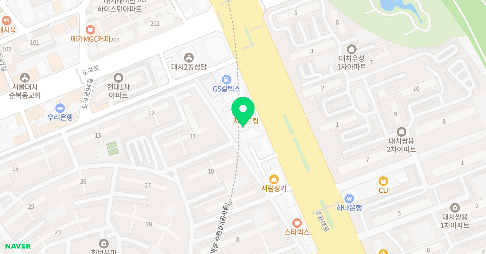 정상 어학원 대치분원 위치