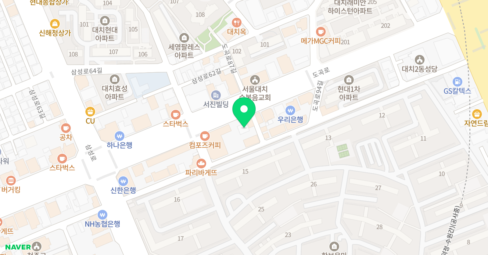 메사인재학원 초등의대관 위치