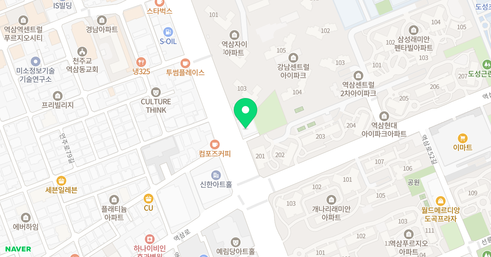 감성실용음악학원 강남역삼점 위치