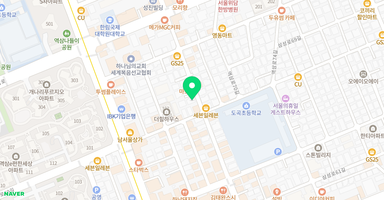 미술로생각하기 강남대치센터 위치