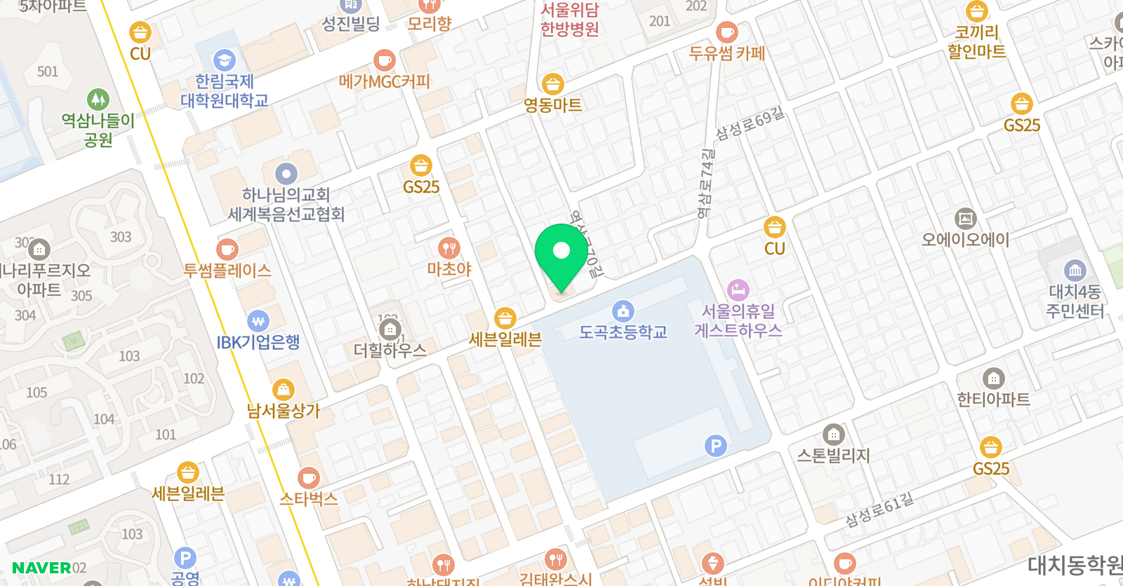 꿈꾸는도토리 미술교습소 위치