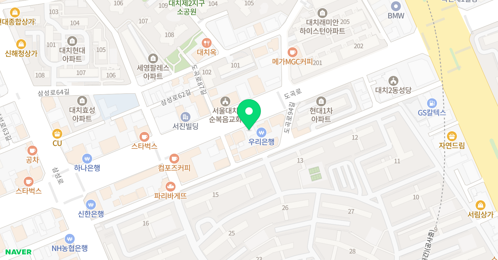 프랜시스파커 대치캠퍼스 위치