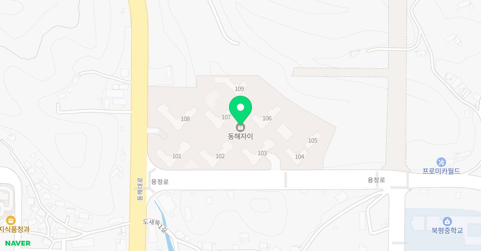 동해자이수학 위치