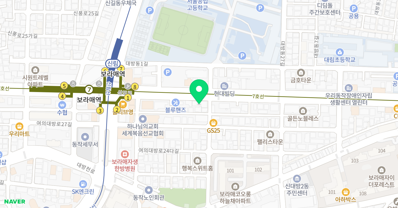 와와댄스아카데미 보라매점 위치
