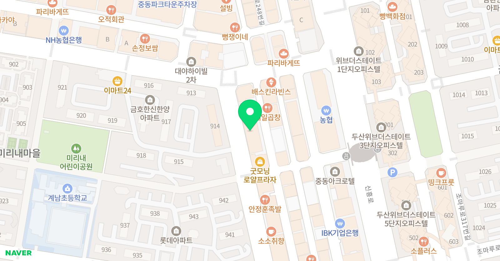 부천 정심관 킥복싱&주짓수 위치