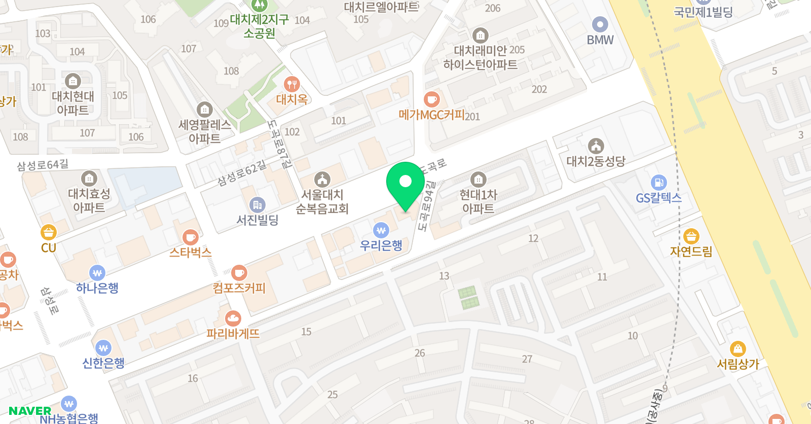 영본 어학원 대치초중등관 위치