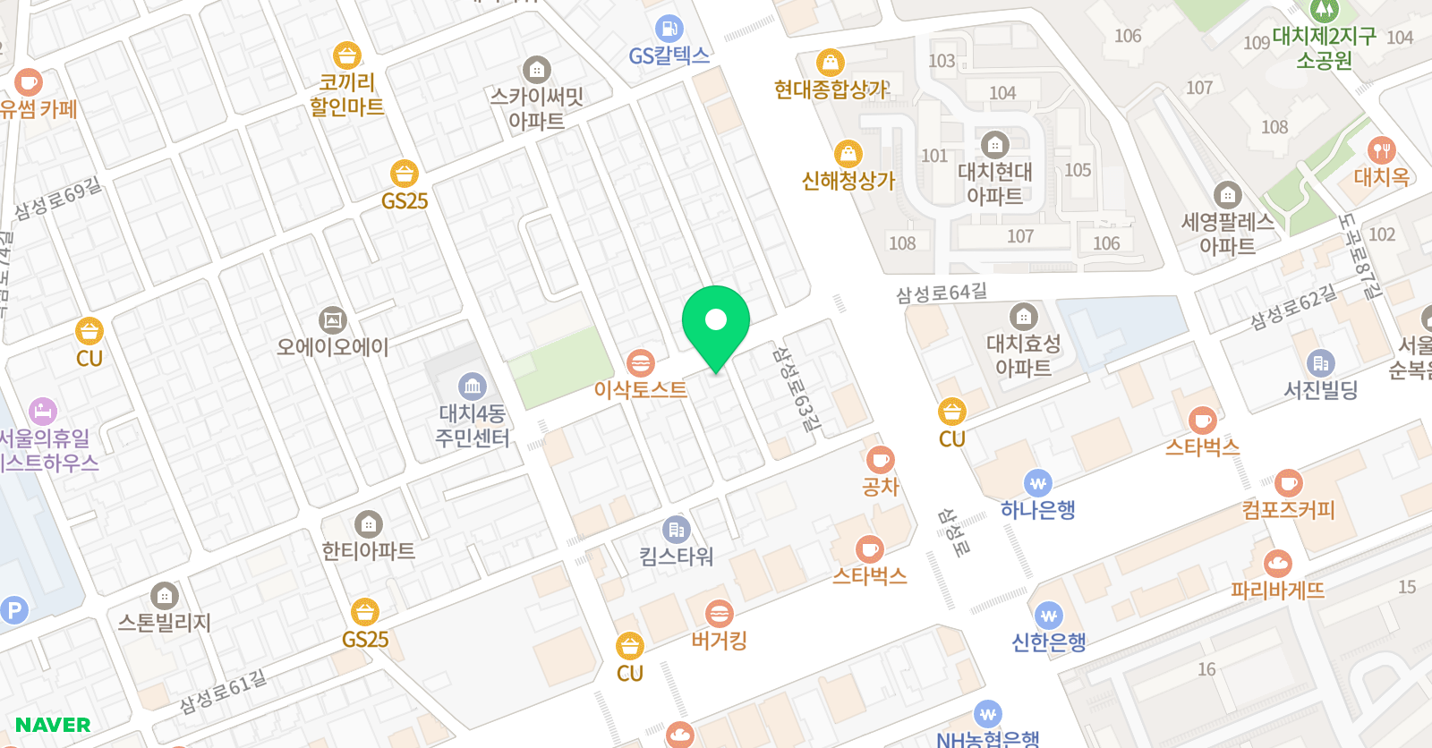 아이삭 수능사고력 학원 위치