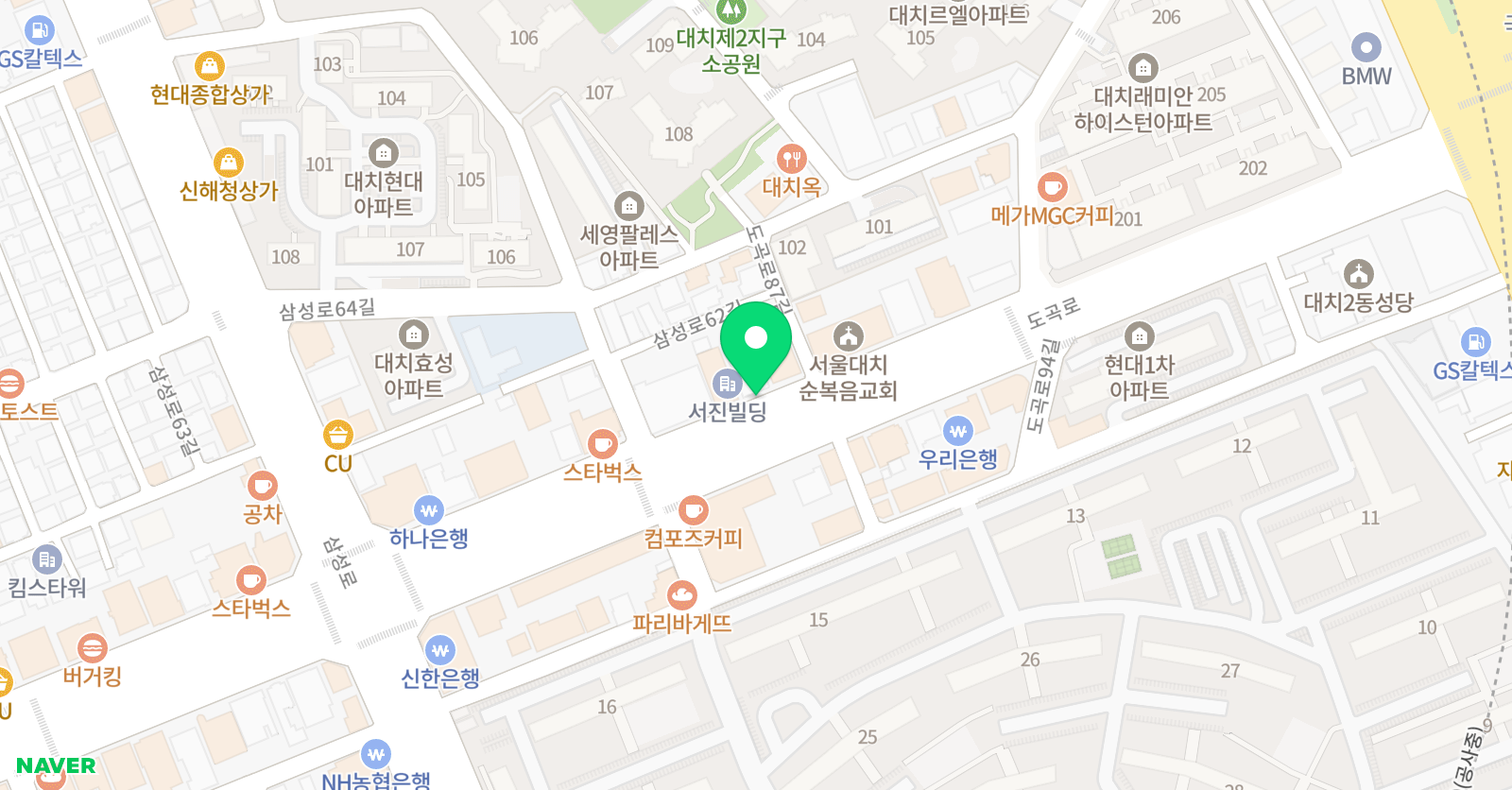 SNT 어학원 대치 본원 위치