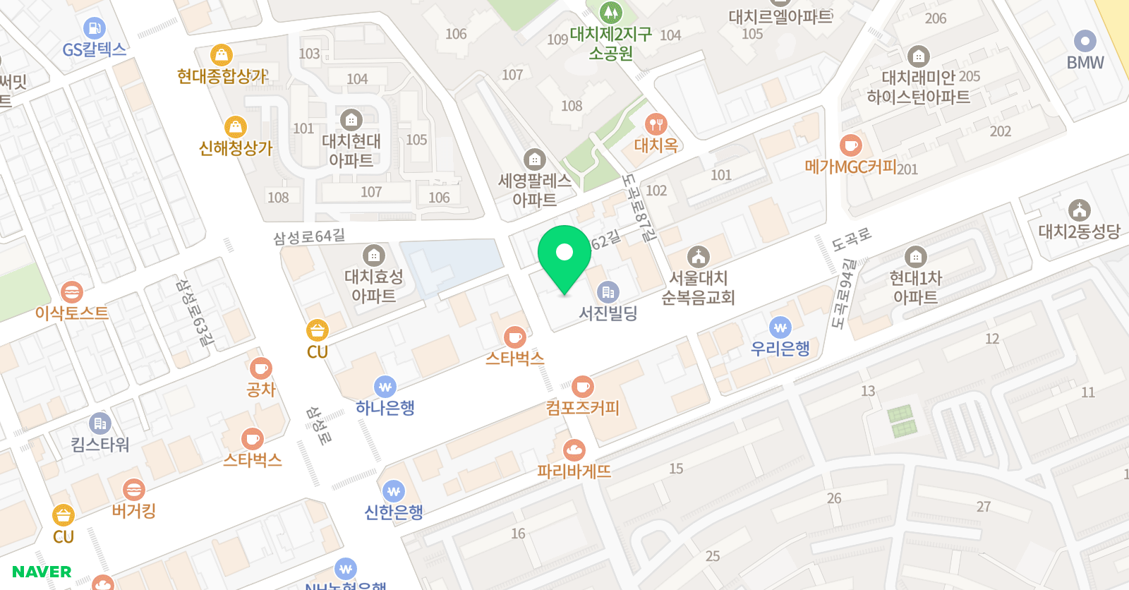 소마사고력수학 대치2관 위치