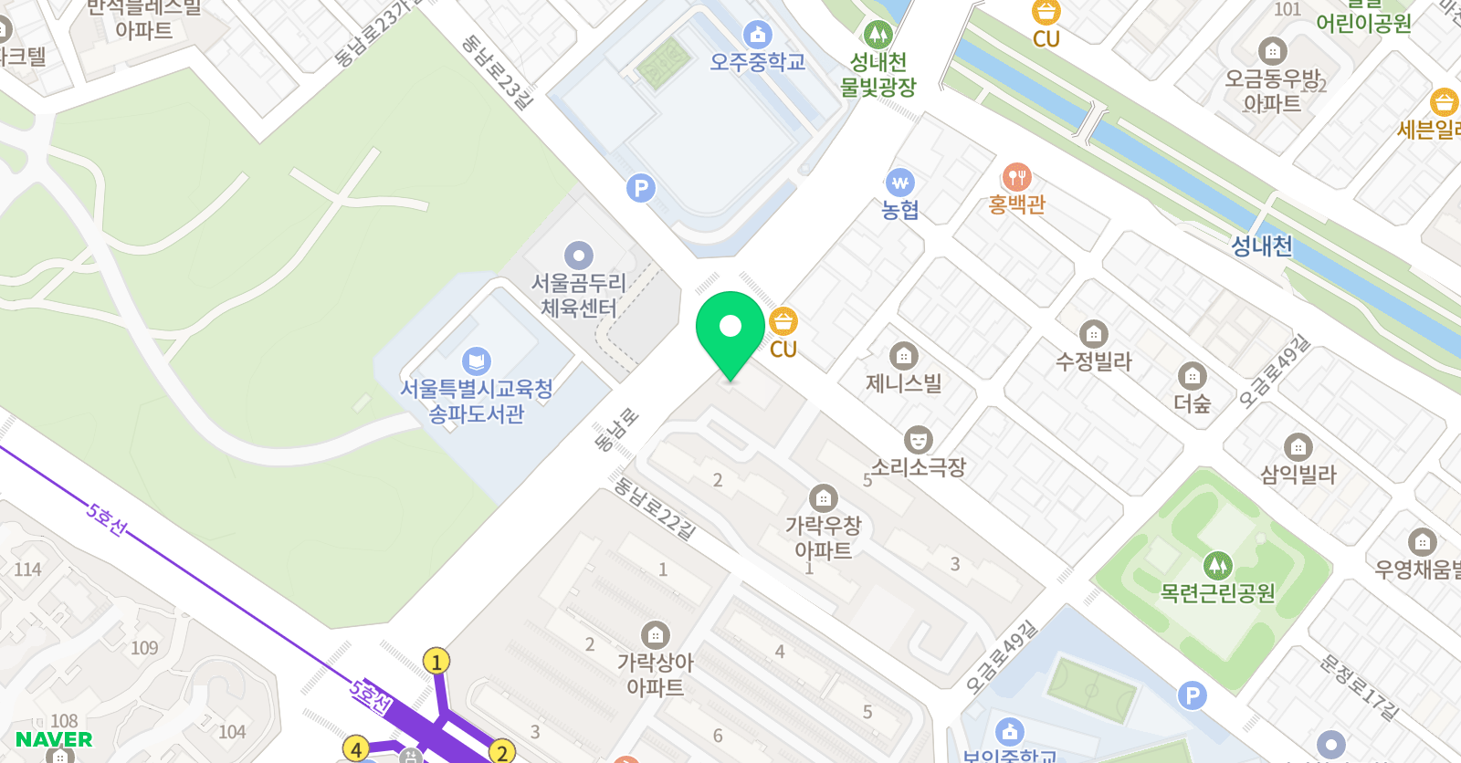 우창 음악학원 위치