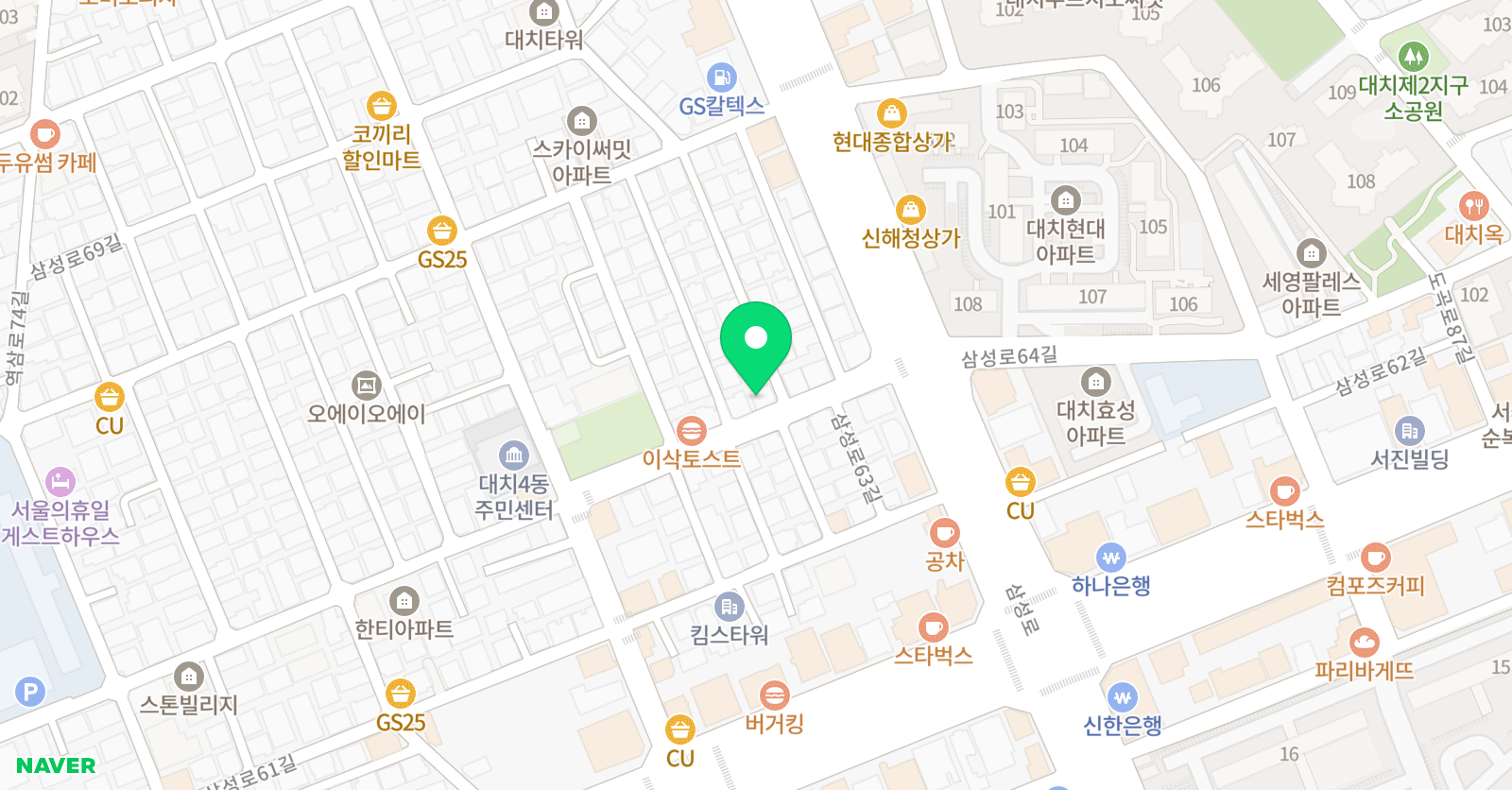 열정 영어학원 위치