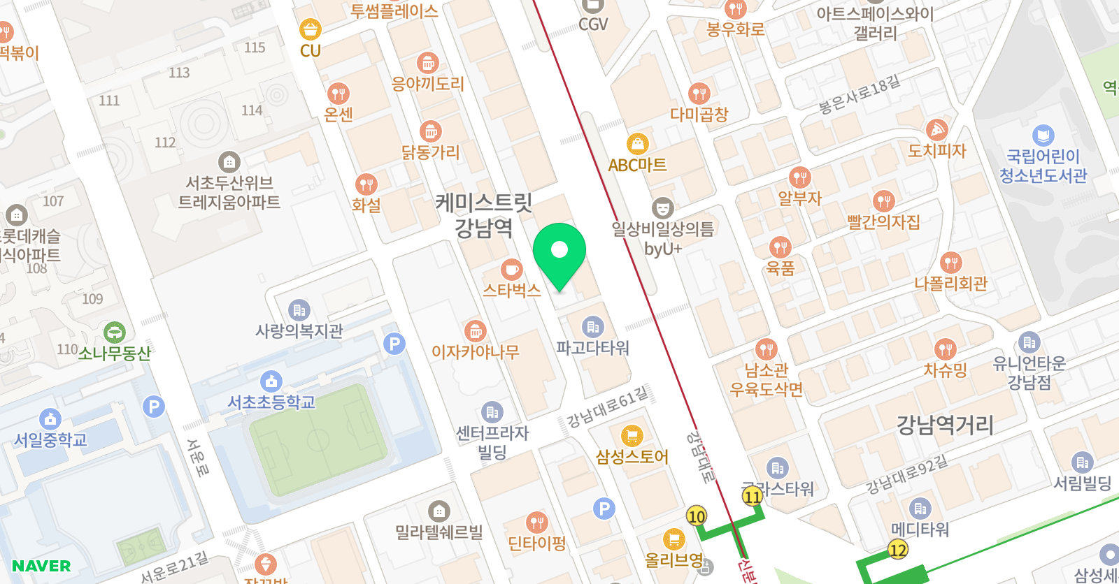 드림보컬실용음악 학원 강남캠퍼스 위치